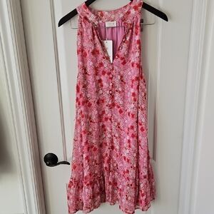 🌸NWT FATE Pink, Red Swing Floral Dress | Boutique| W Sz. XL | Garden Girl, Boho